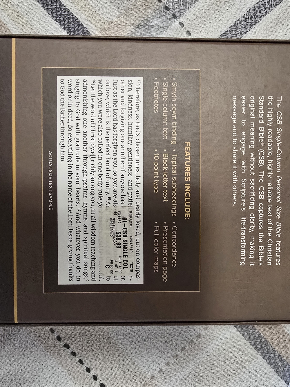 Bible Set, Holman CSB Bible and Blackberry/King Bible Study - Picture 7 of 12